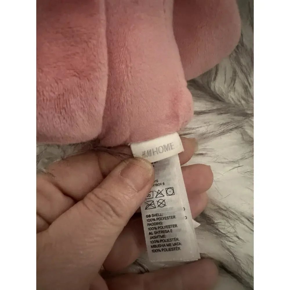 H&M Flamingo Bird Plush Pink Soft Lovey Nursery Toy Shelf Sitter Baby 12”